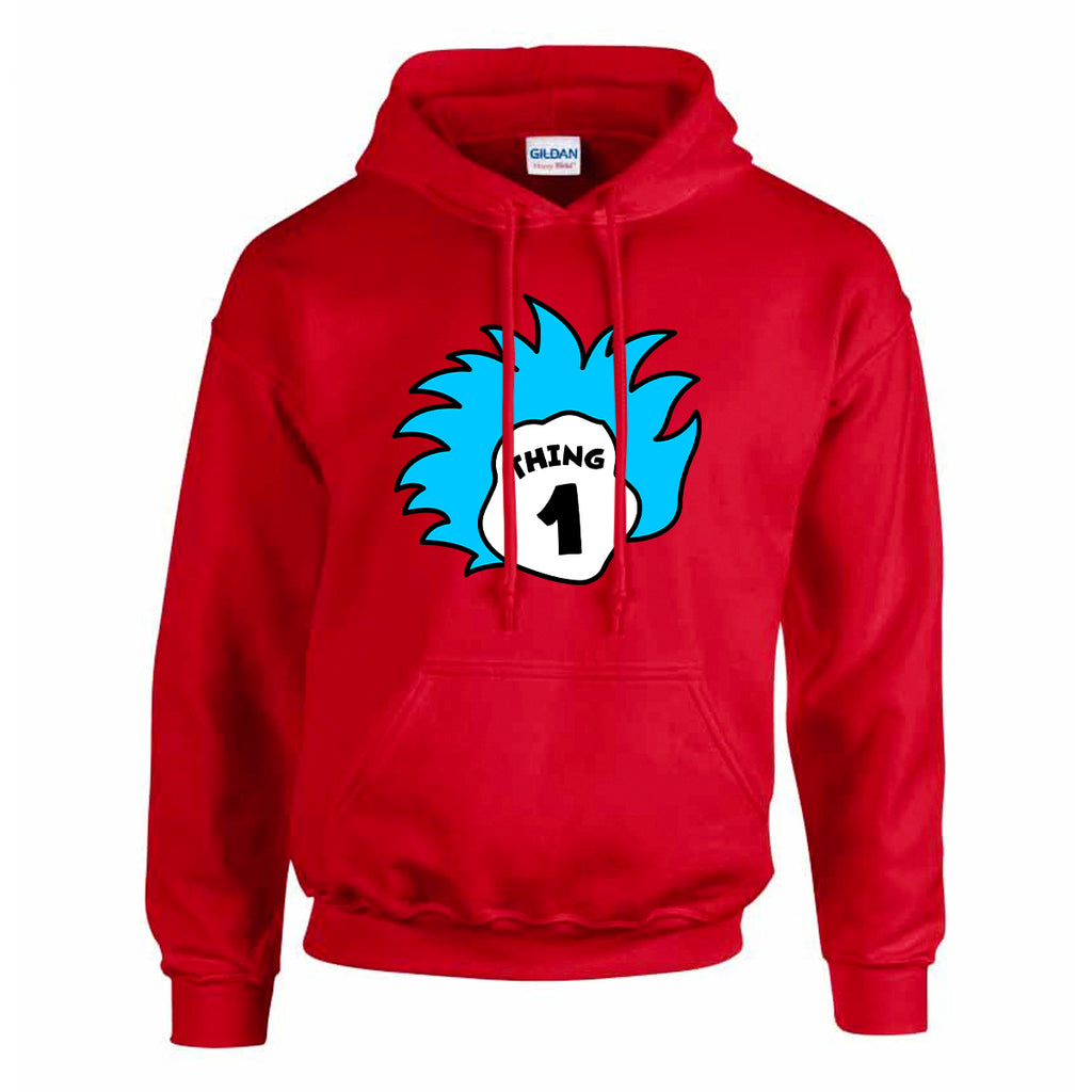 Thing 1 The Cat In The Hat Inspired Adults Book Day Hoodie