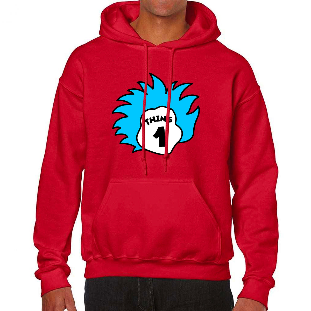 Thing 1 The Cat In The Hat Inspired Adults Book Day Hoodie