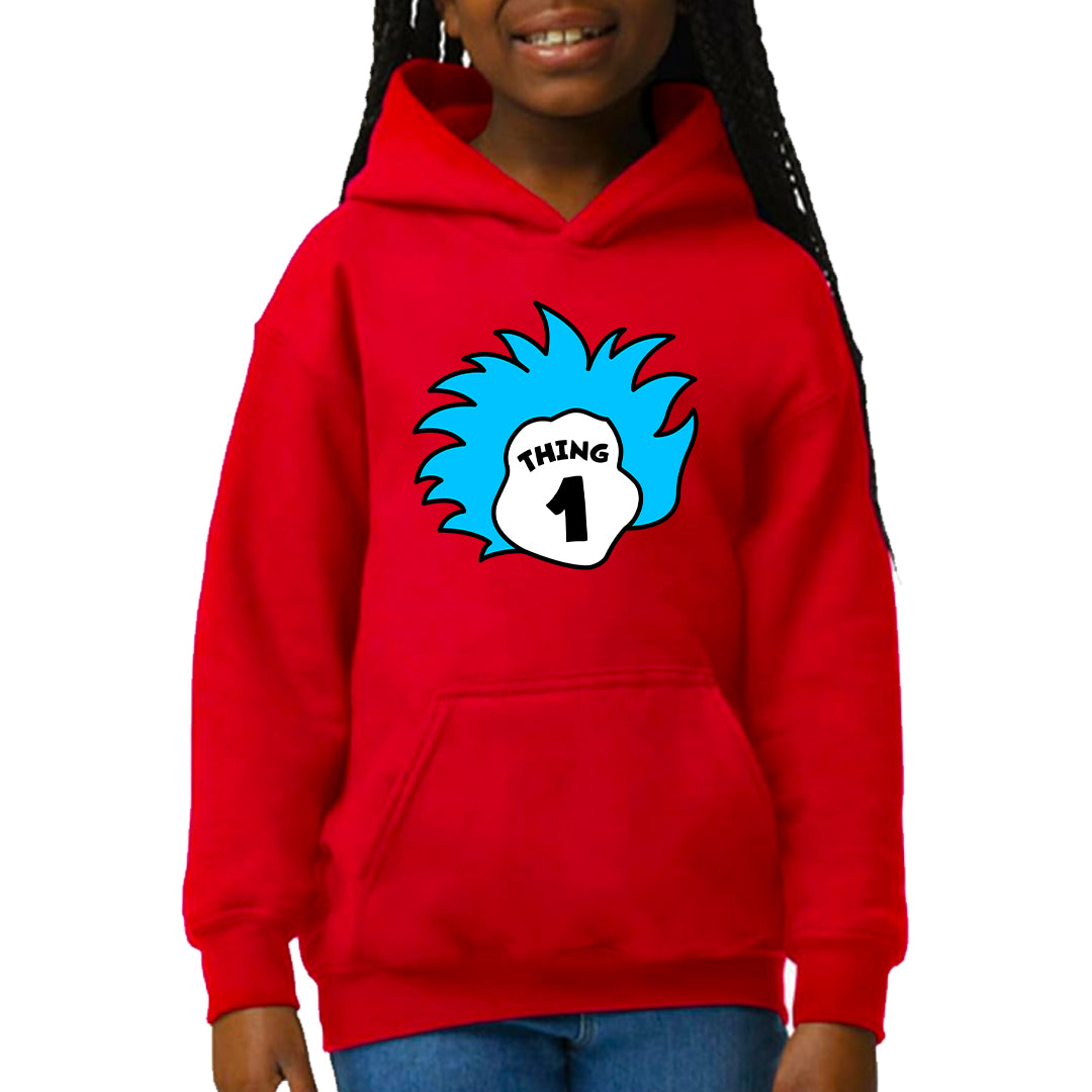 Thing 1 The Cat In The Hat Inspired Kids Book Day Hoodie